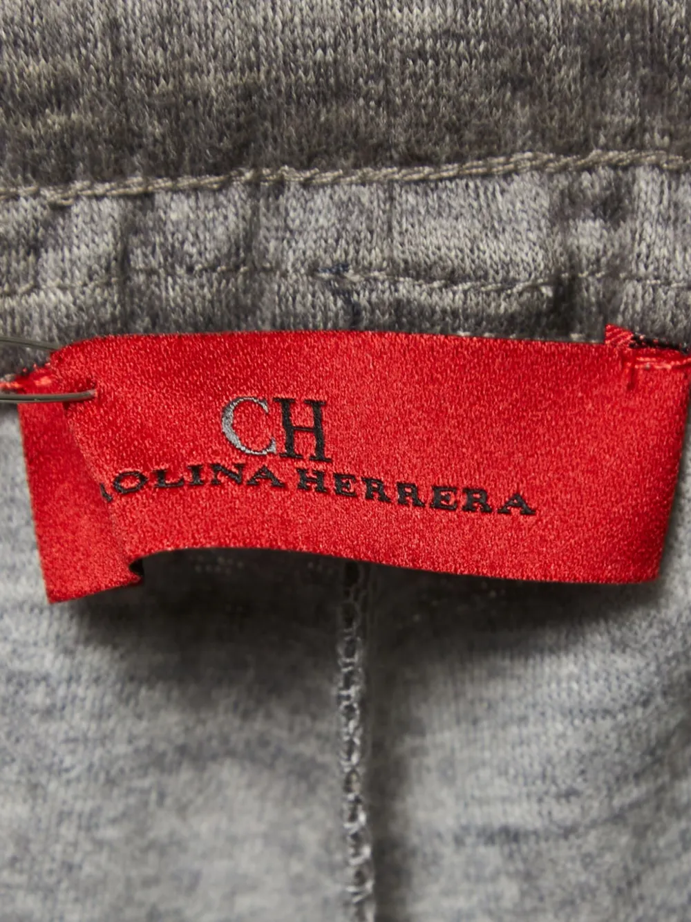 Pre-owned Carolina Herrera Vintage Drawstring Cuffed Trousers In Gray