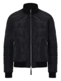 THE JACK LEATHERS quilted leather bomber jacket - Black
