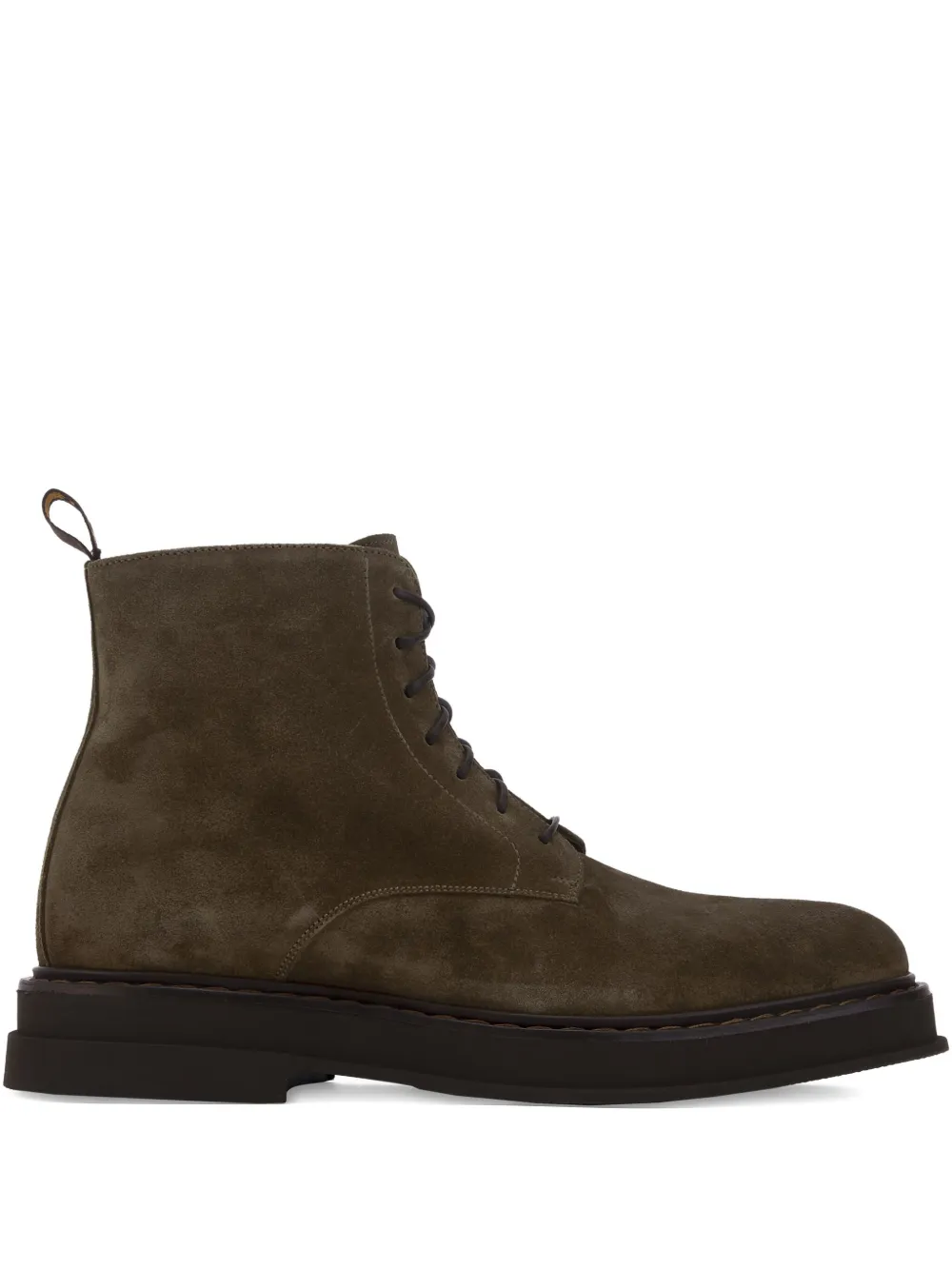 CALCE lace-up platform boots Brown