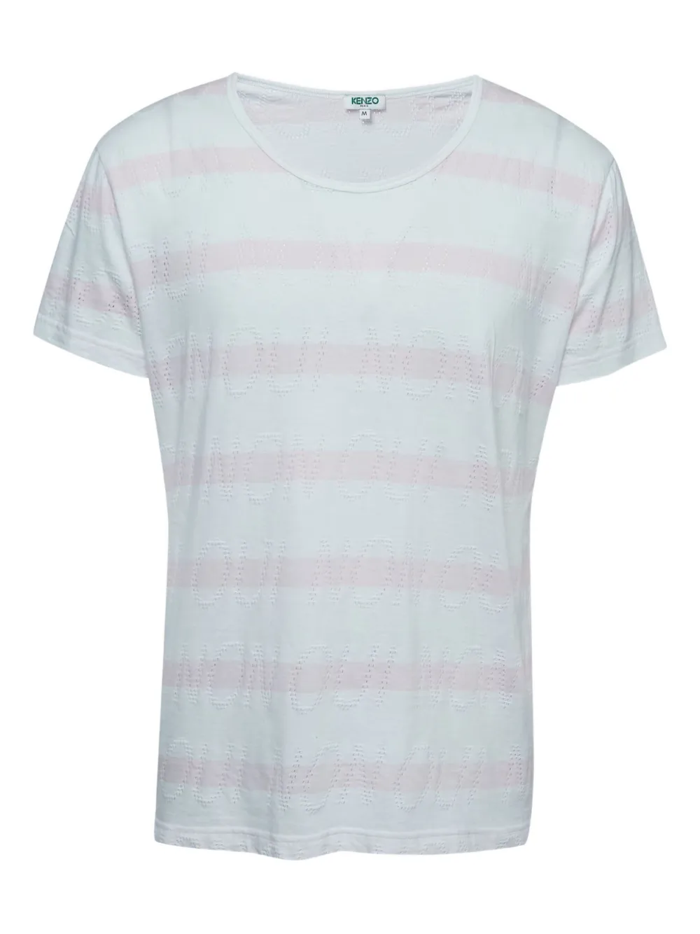 Kenzo Pre-Owned striped cotton T-shirt | Blue | Image 1