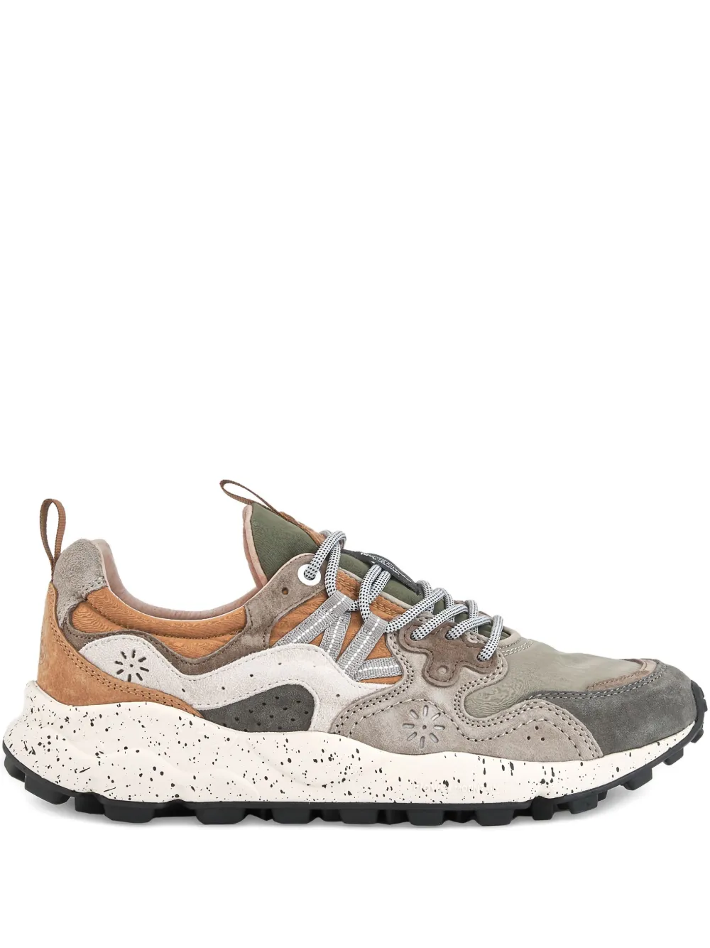 suede panelled sneakers