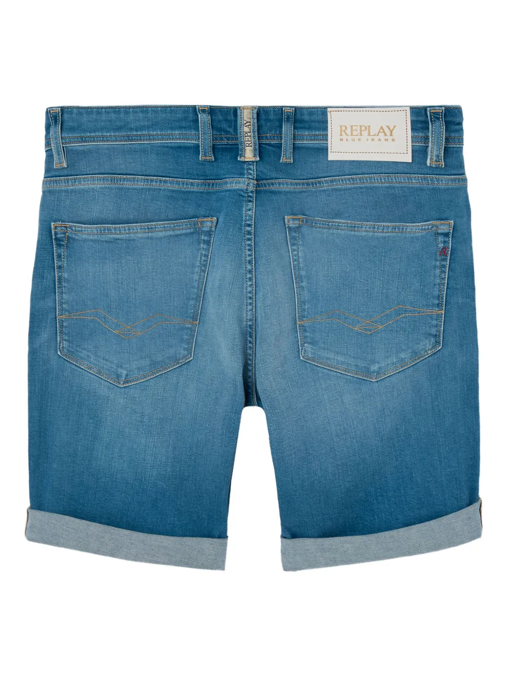 Replay cuffed denim shorts - Blauw