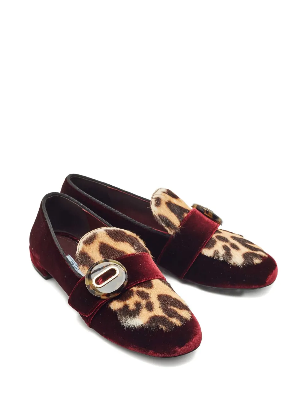 Prada Pre-Owned leopard-print velvet loafers | Image 2