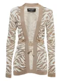 Balmain Pre-Owned zebra-pattern knit cardigan - Neutrals