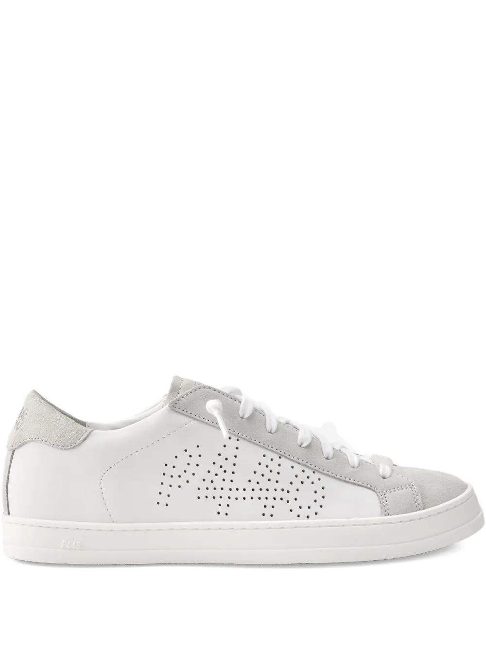 P448 John perforated-logo leather sneakers White