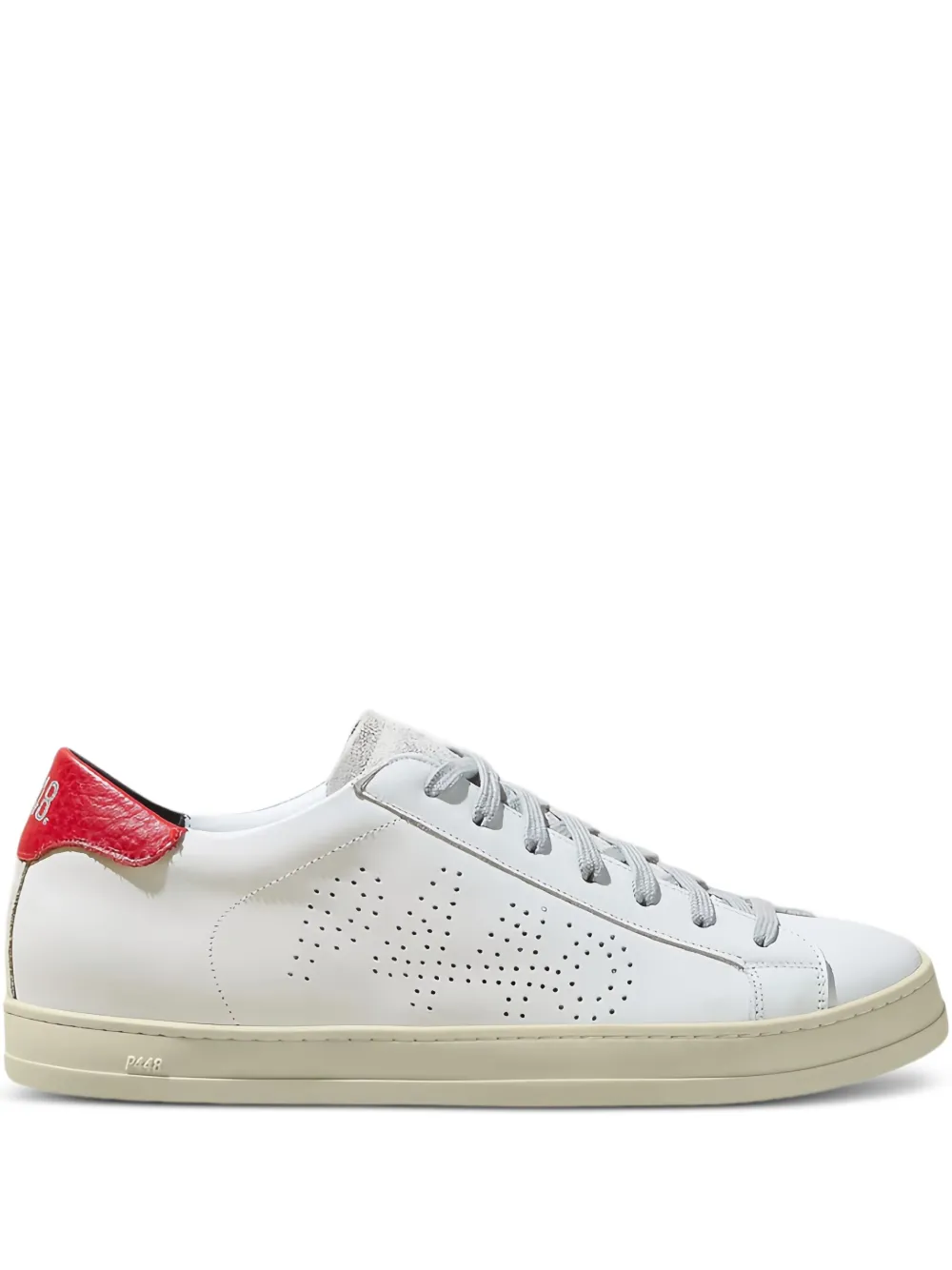 P448 perforated-logo leather sneakers White