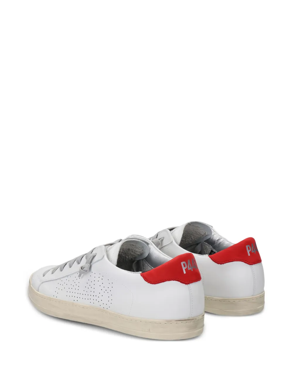 P448 perforated-logo leather sneakers White