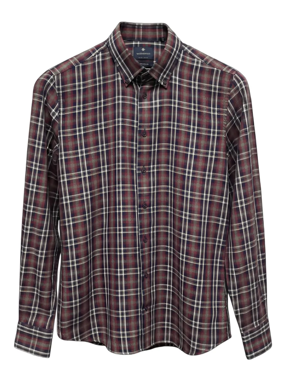 Bastoncino plaid-pattern buttoned shirt | Blue | Image 1