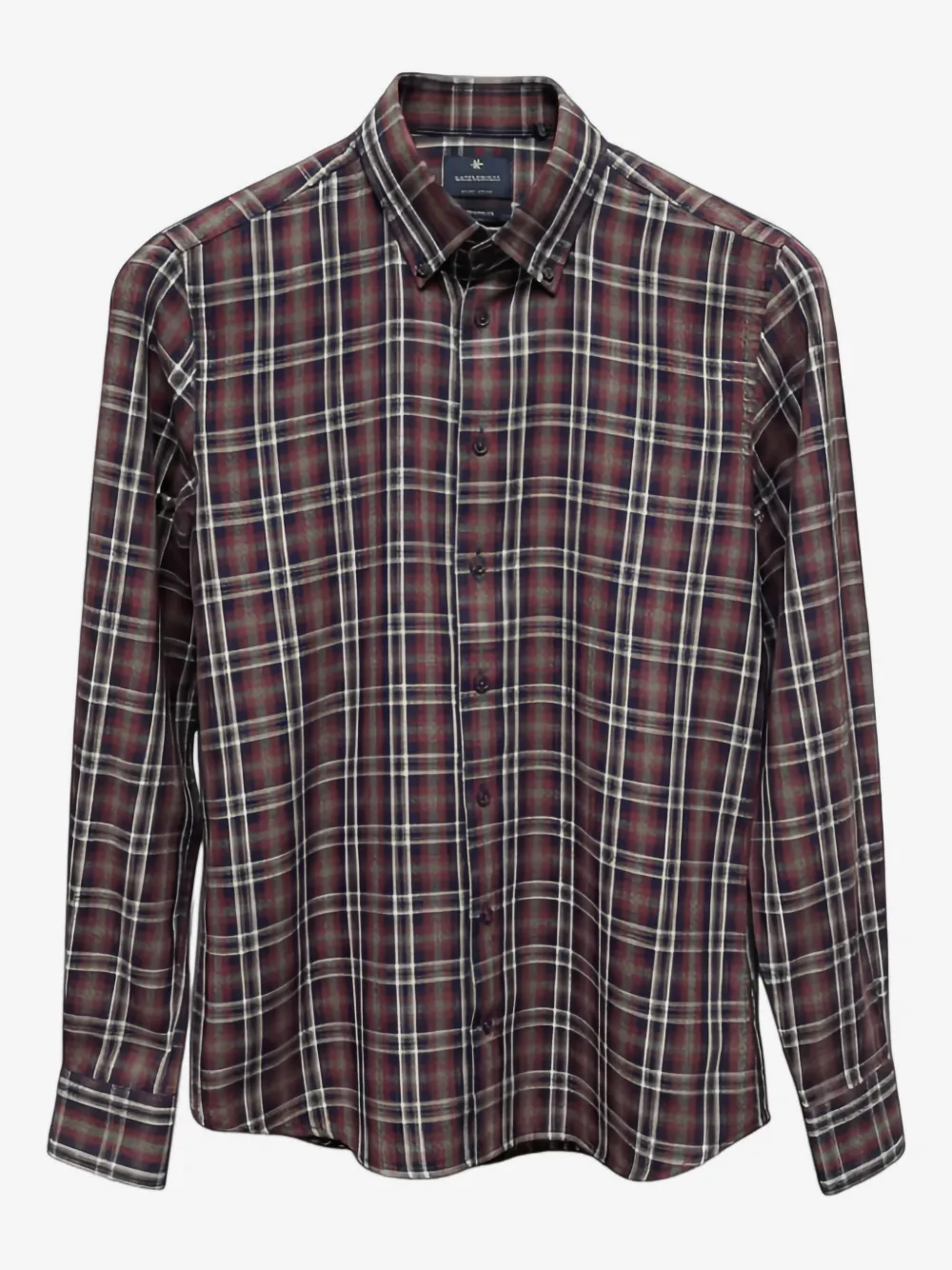 Bastoncino plaid-pattern buttoned shirt | Blue | Image 1