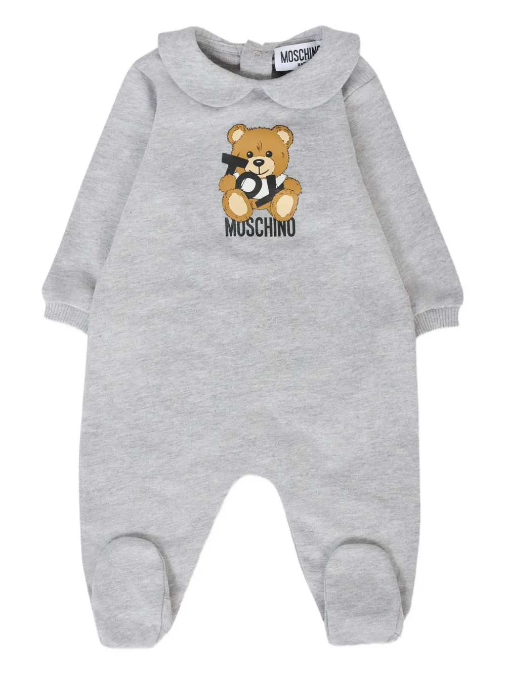 Moschino Kids teddy-print babygrow set Grijs