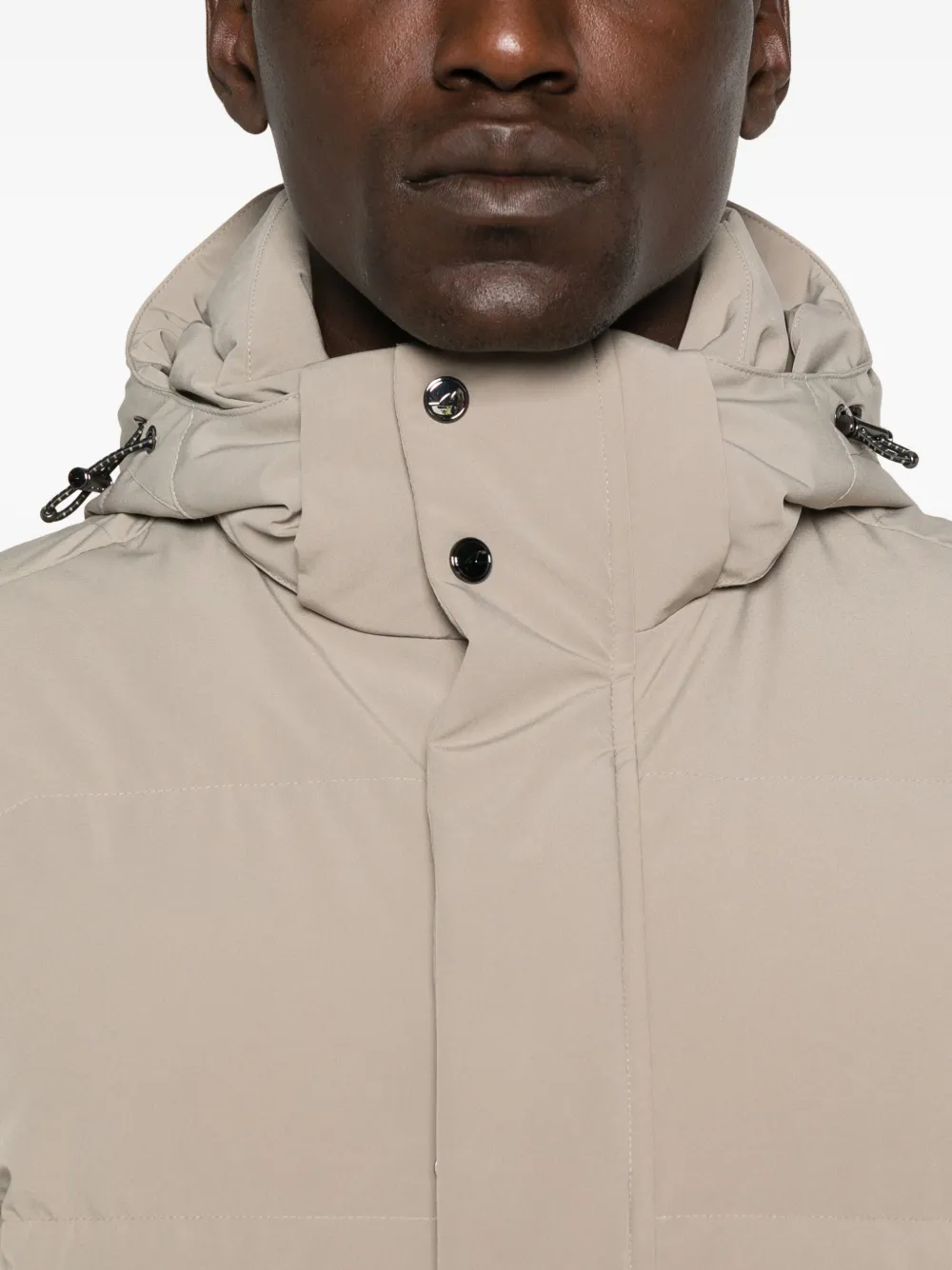 Paul & Shark Typhoon Platinum gewatteerd jack met capuchon Grijs