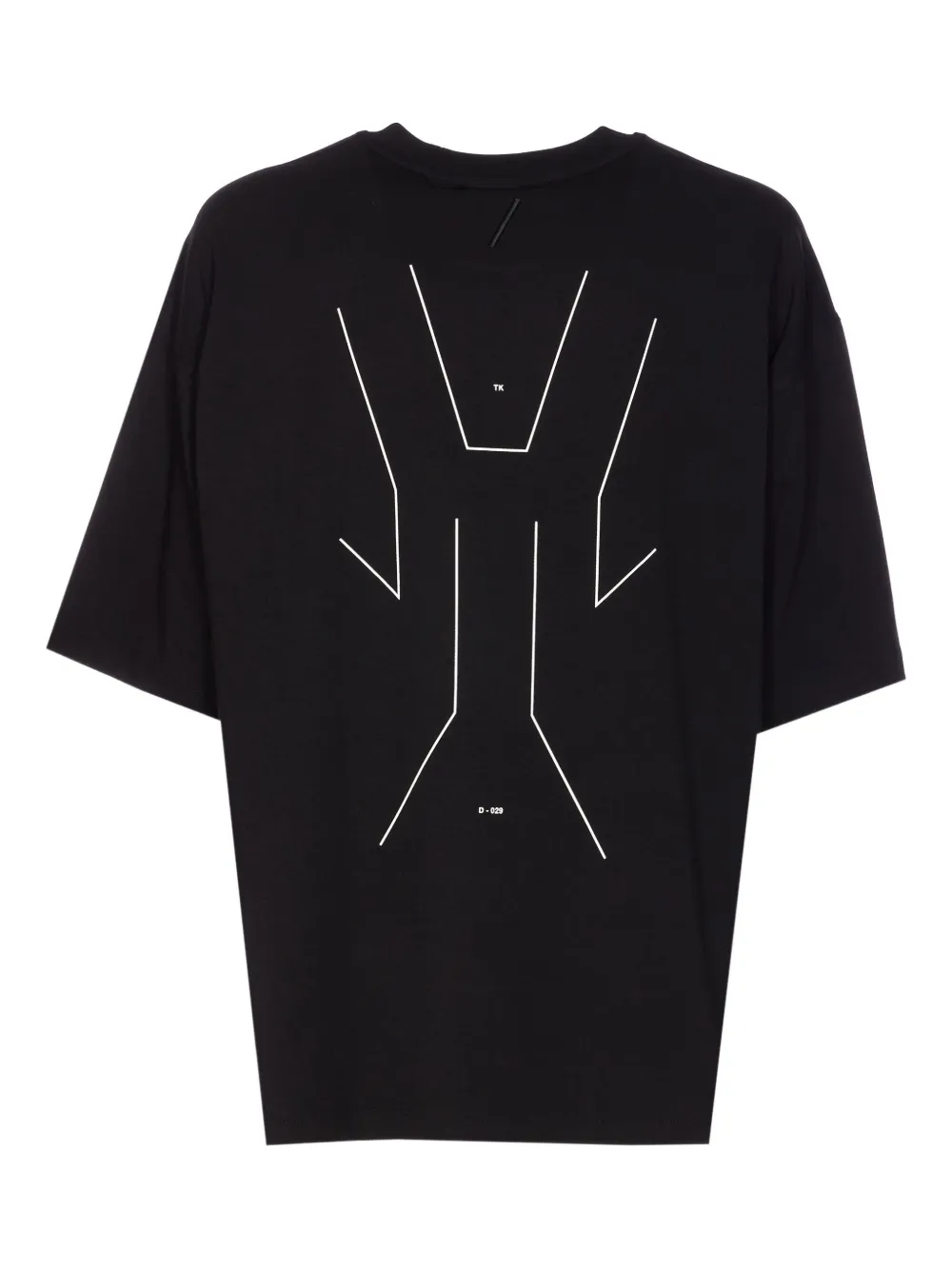 Thom Krom back-print crew-neck T-shirt - Zwart