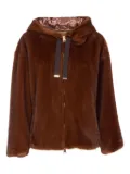 Herno faux-fur hooded jacket - Brown