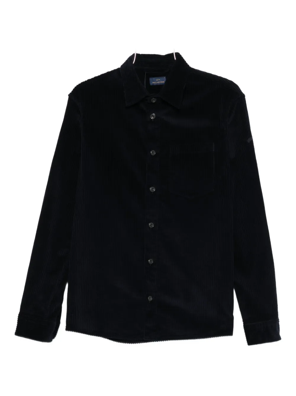 Paul & Shark Corduroy Long-sleeve Shirt In Blue