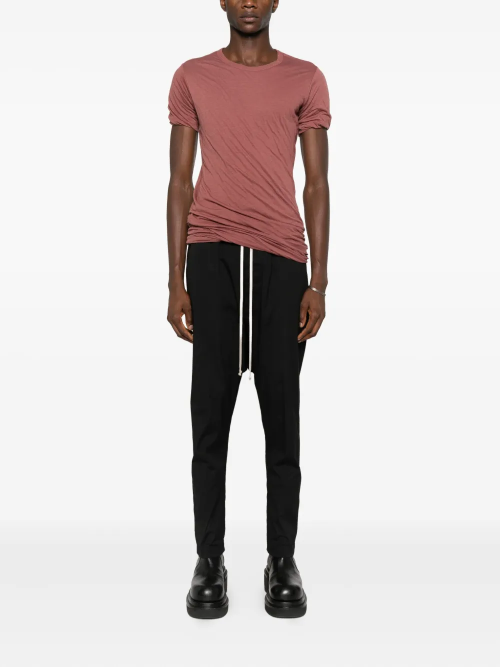 Rick Owens T-shirt met ronde hals - Bruin