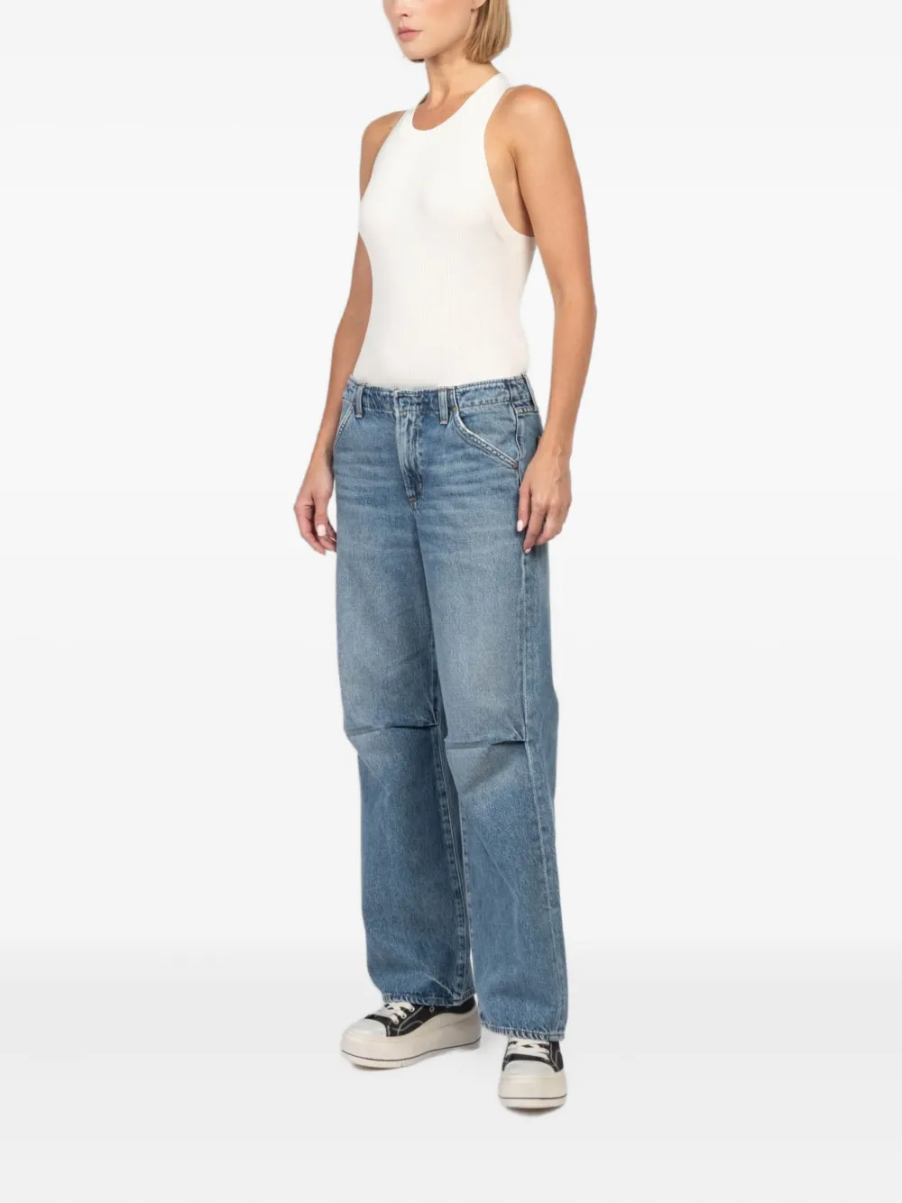 Citizen Of Humanity Pleated-knee Jeans In Blue