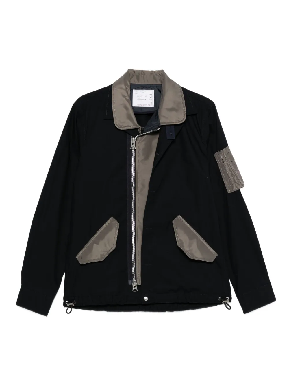 Sacai Oxford nylon katoenen jack Blauw