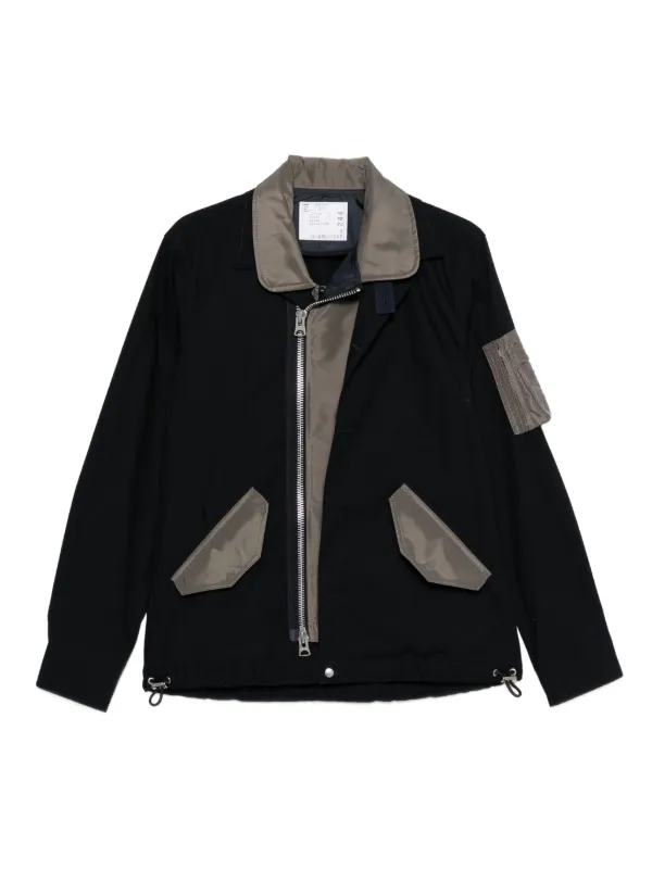ジャケット・アウター sacai COTTON NYLON OXFORD COAT 19-02069M Cotton Nylon Oxford Coat by Sacai- La Garçonne
