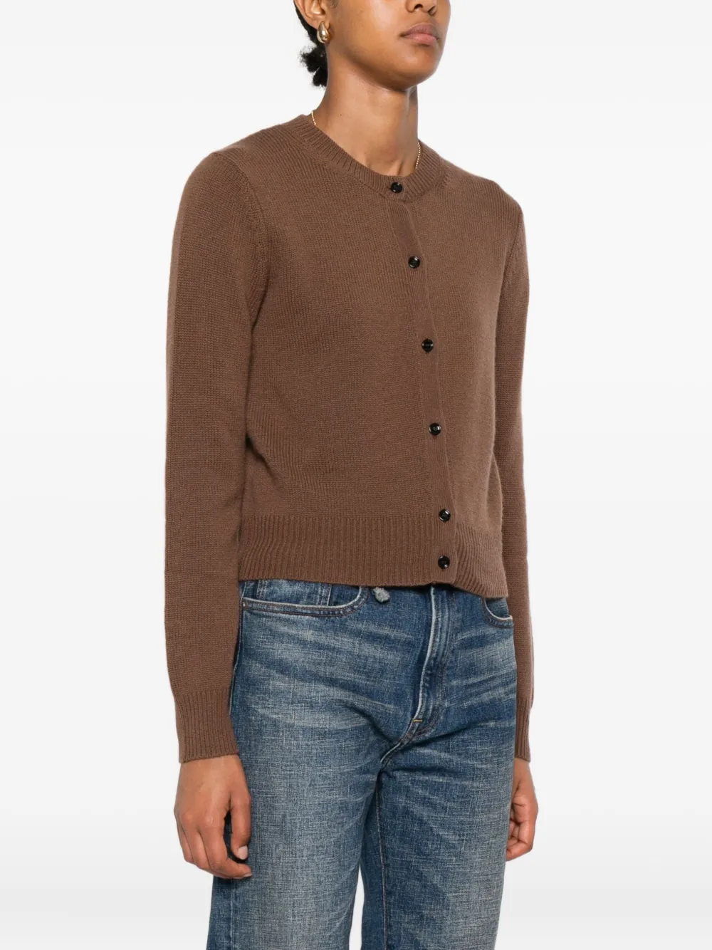 Allude button-front cashmere cardigan Bruin