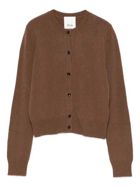 Allude button-front cashmere cardigan