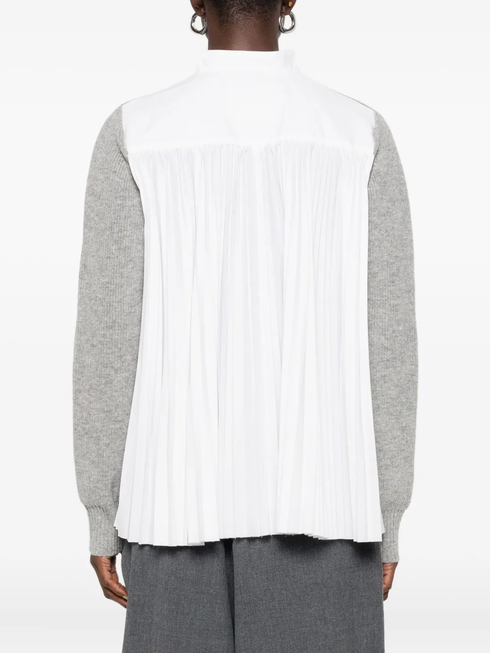 sacai Vest met geplooid detail Grijs