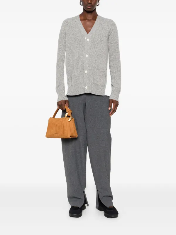 Sacai プリーツディテール カーディガン | グレー | FARFETCH JP