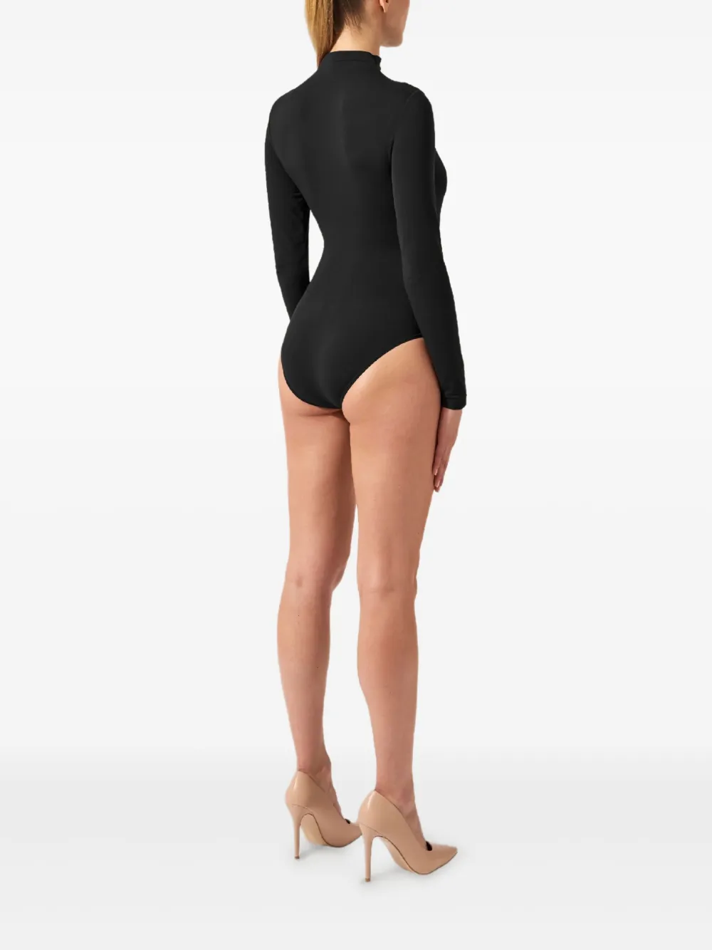 Wolford Romper met hoge hals en lange mouwen Zwart