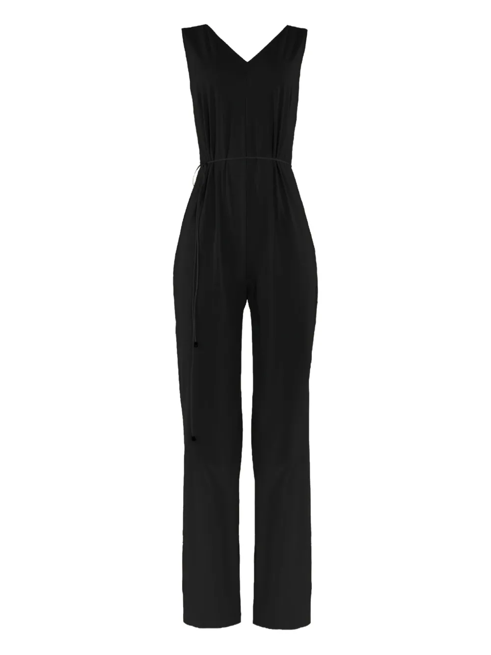 Wolford V-neck Self-tie Jumpsuit In Black