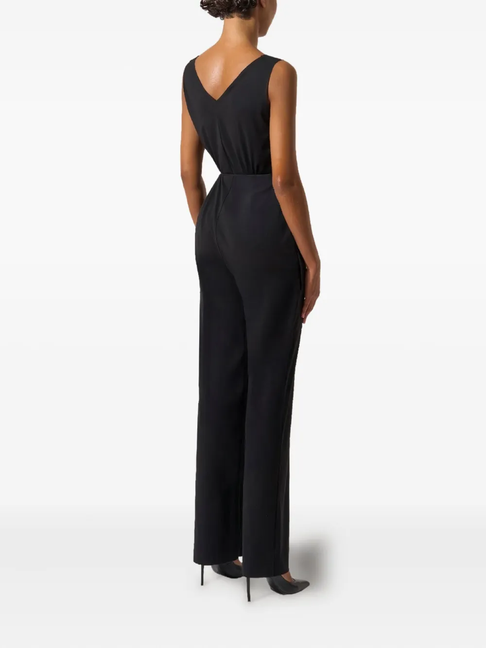 Wolford V-neck Self-tie Jumpsuit In Black