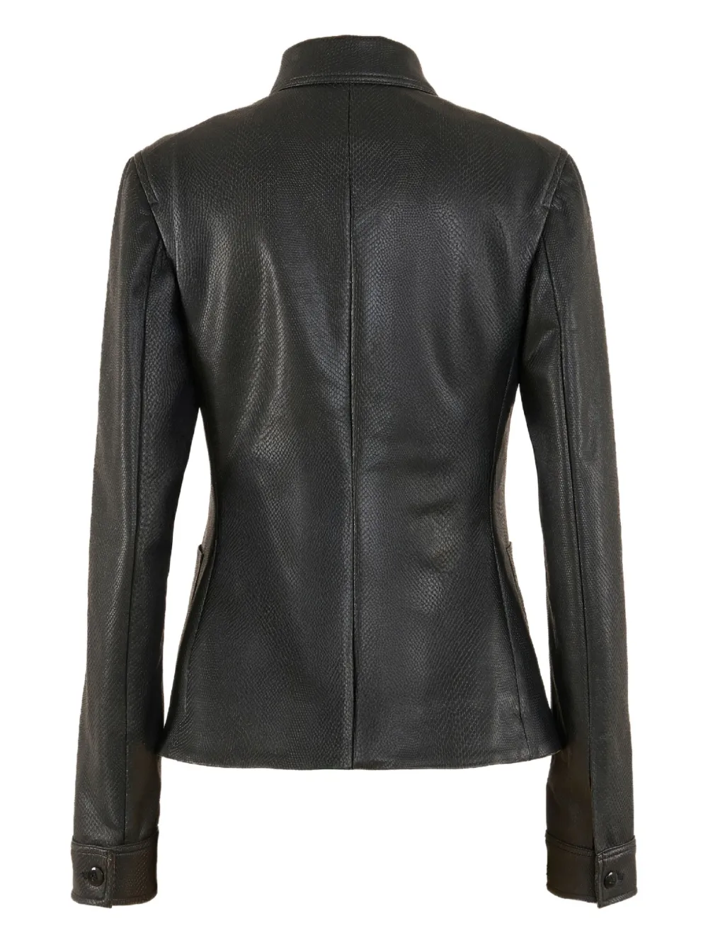 Wolford Python-effect Button Blazer In Black