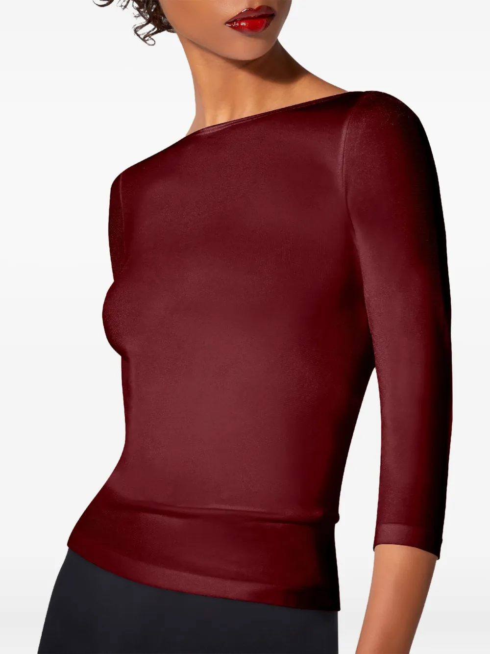 Wolford T-shirt met boothals Rood