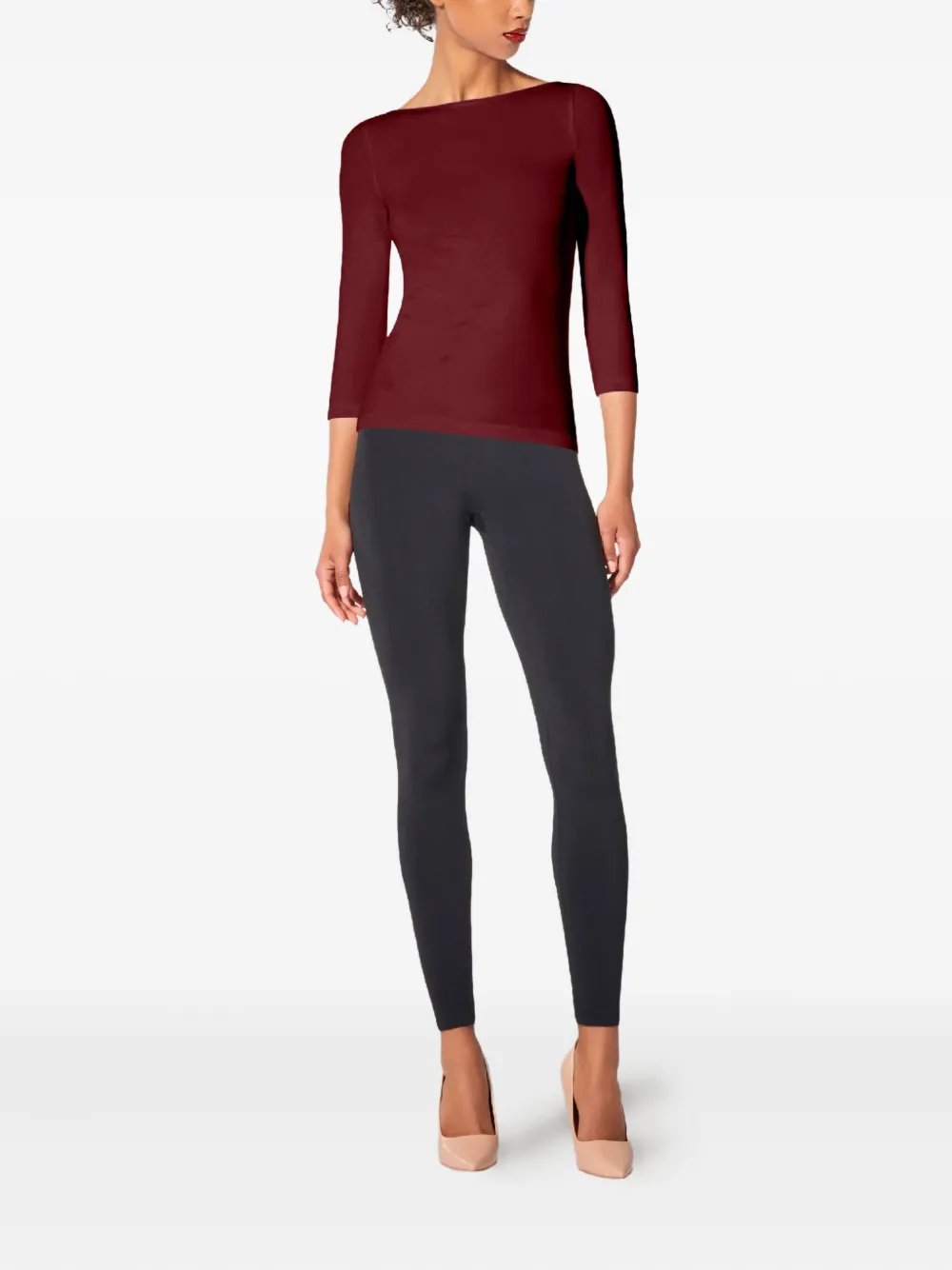 Wolford T-shirt met boothals Rood