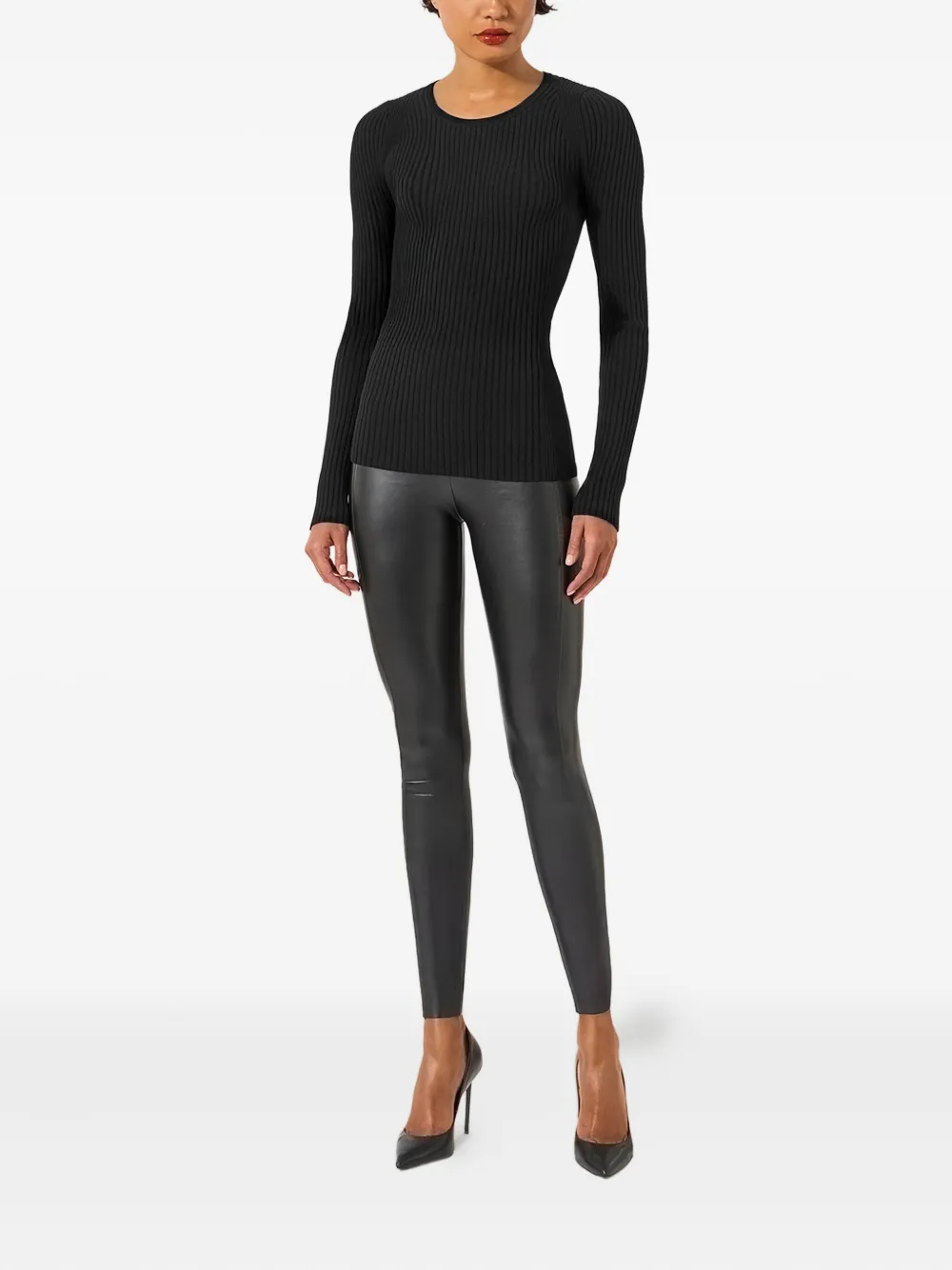 Wolford Merino Rib Long-sleeve Top In Multi