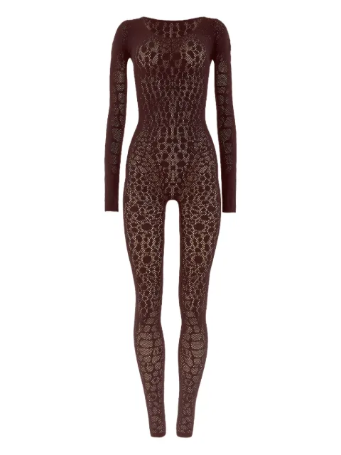 Wolford python-pattern long-sleeve jumpsuit