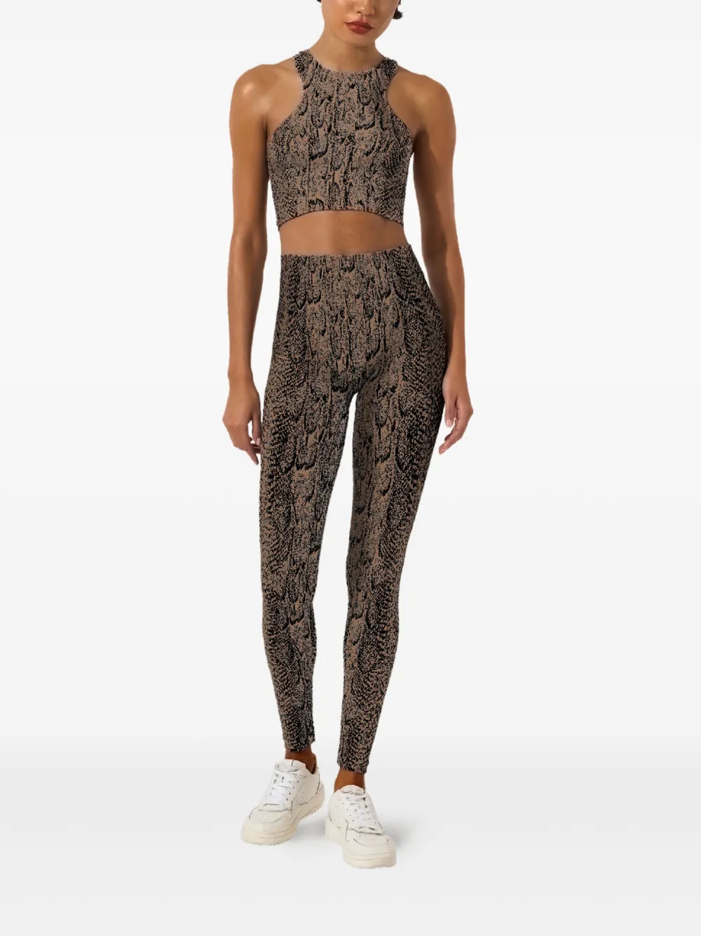 Wolford Legging met pythonprint - Bruin