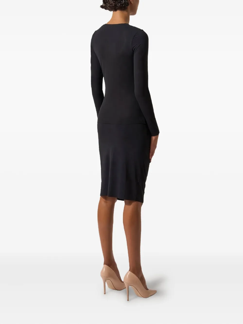 Wolford Top met V-hals en ruches Zwart