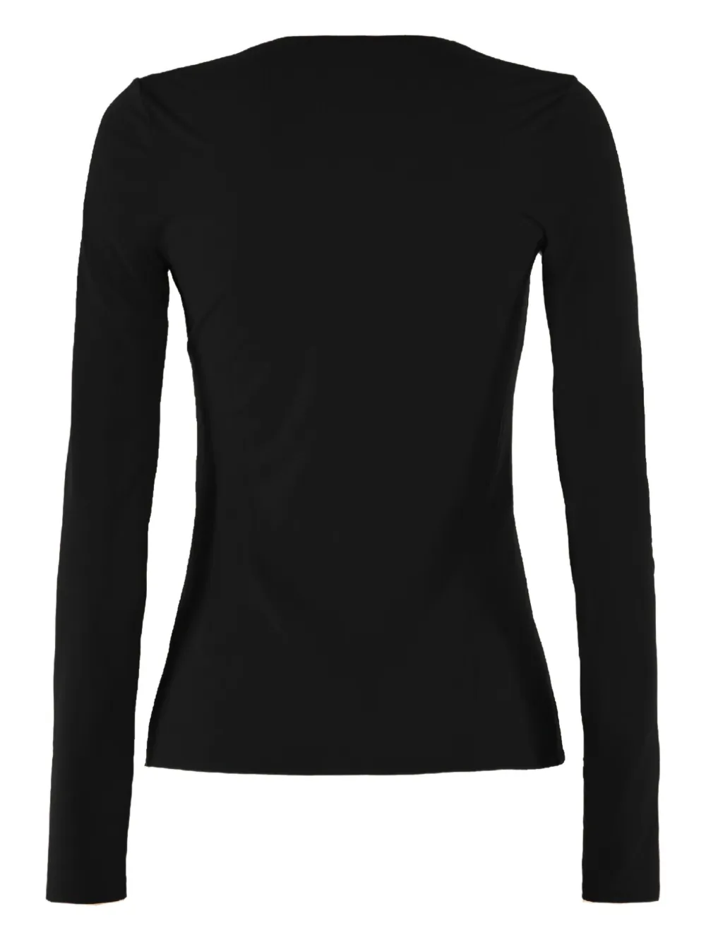 Wolford Top met V-hals en ruches Zwart
