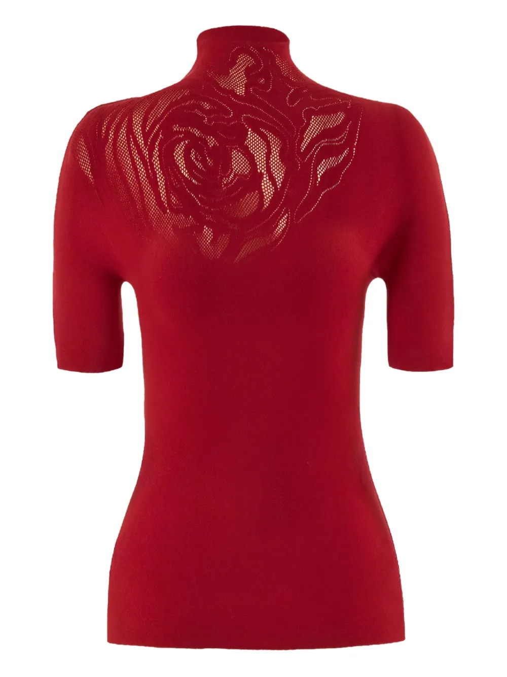 Wolford rose-pattern short-sleeve top | Red | Image 1