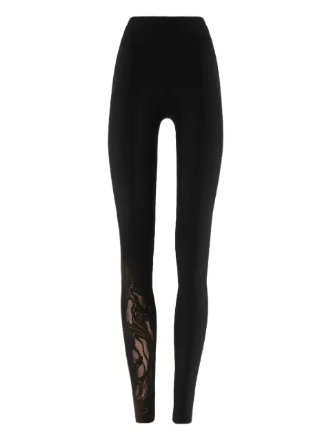 Wolford rose-net-panel leggings