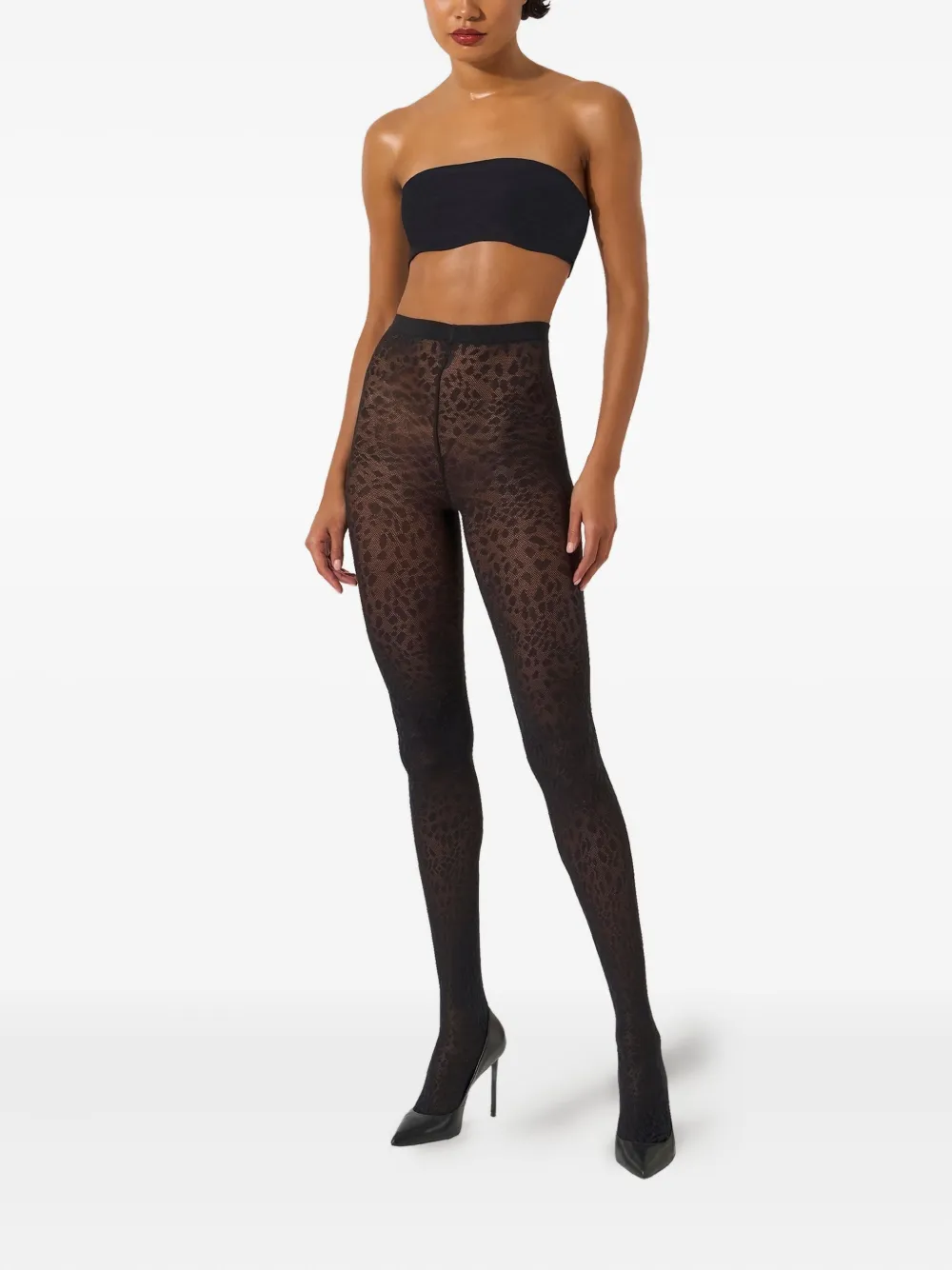 Wolford Panther-print Tights In Black