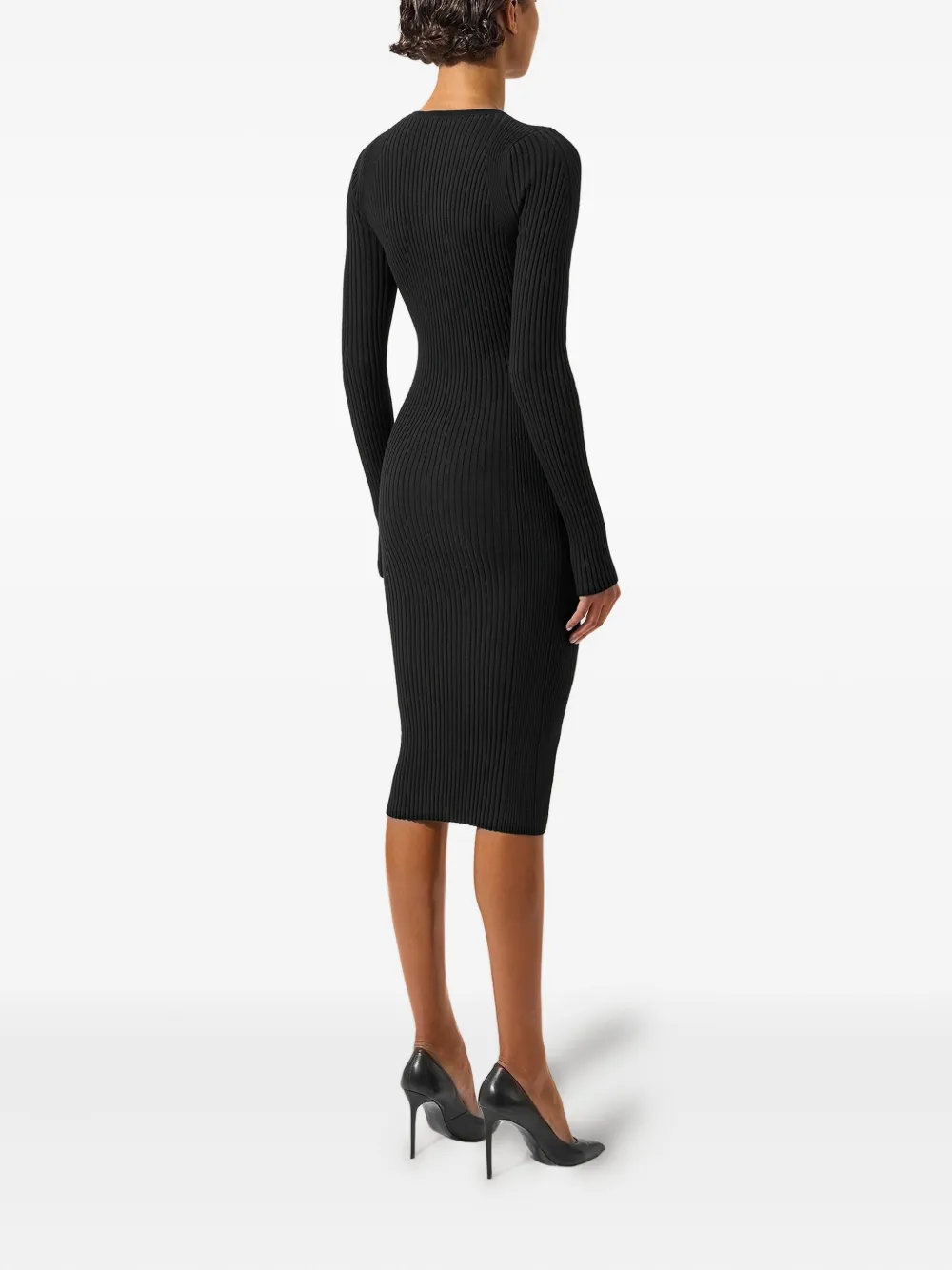 Wolford Ribbed Midi Dress In Black