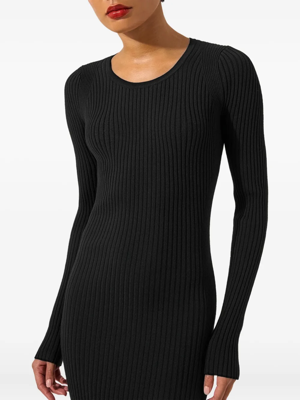 Wolford Ribbed Midi Dress In Black