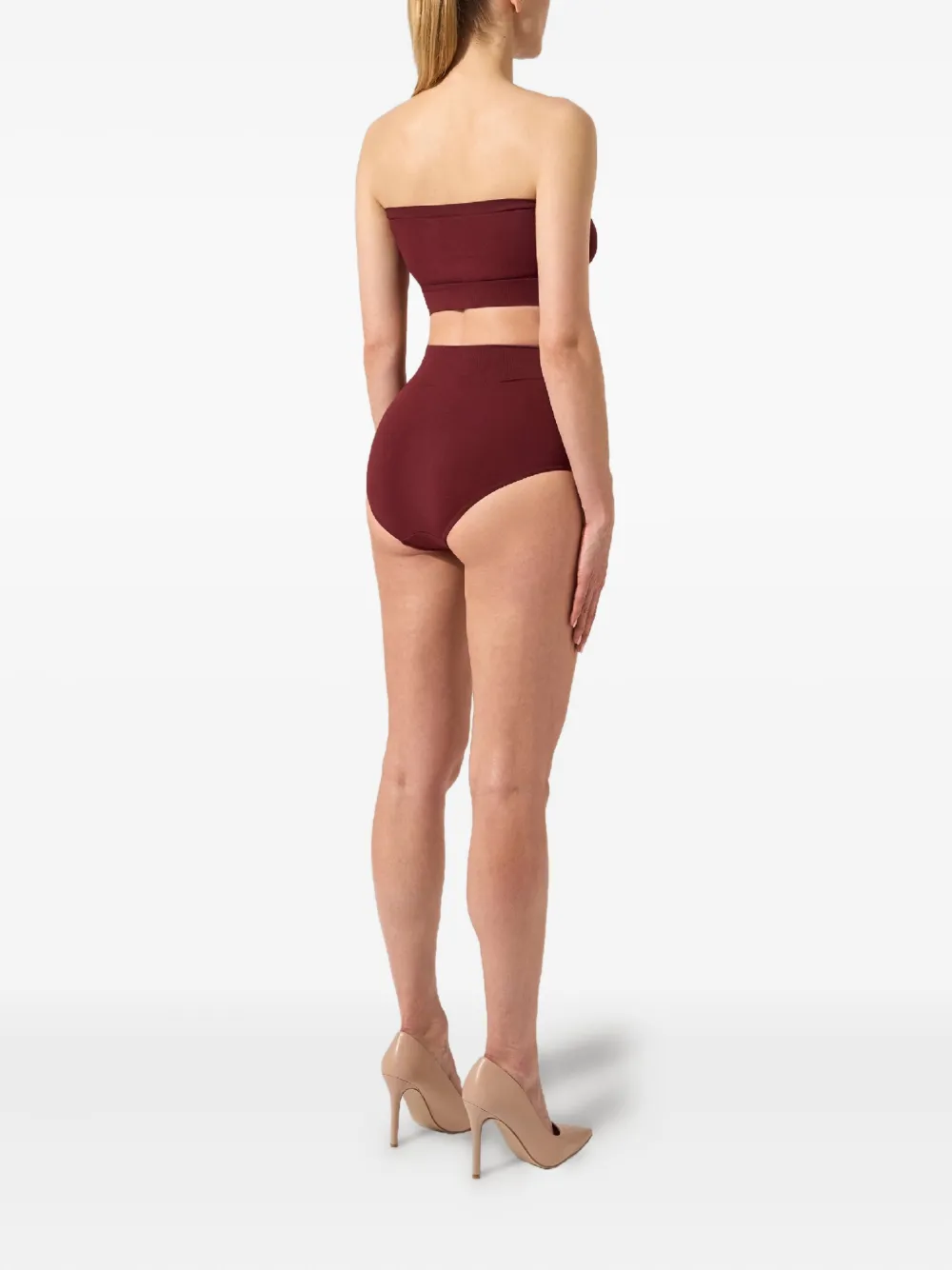Wolford Seamless Strapless Bandeau Top In Red