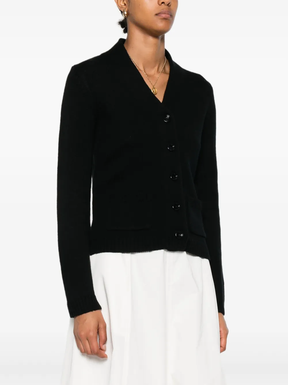 Allude Vest met zak met knopen Zwart