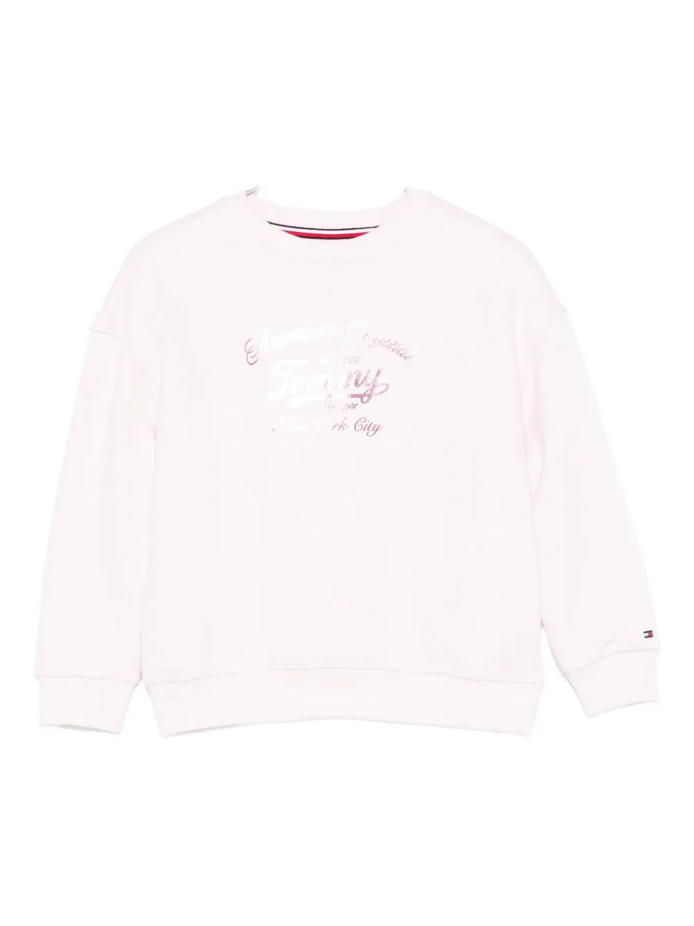 Tommy Hilfiger Junior Logo-print Long-sleeves Sweatshirt In Pink