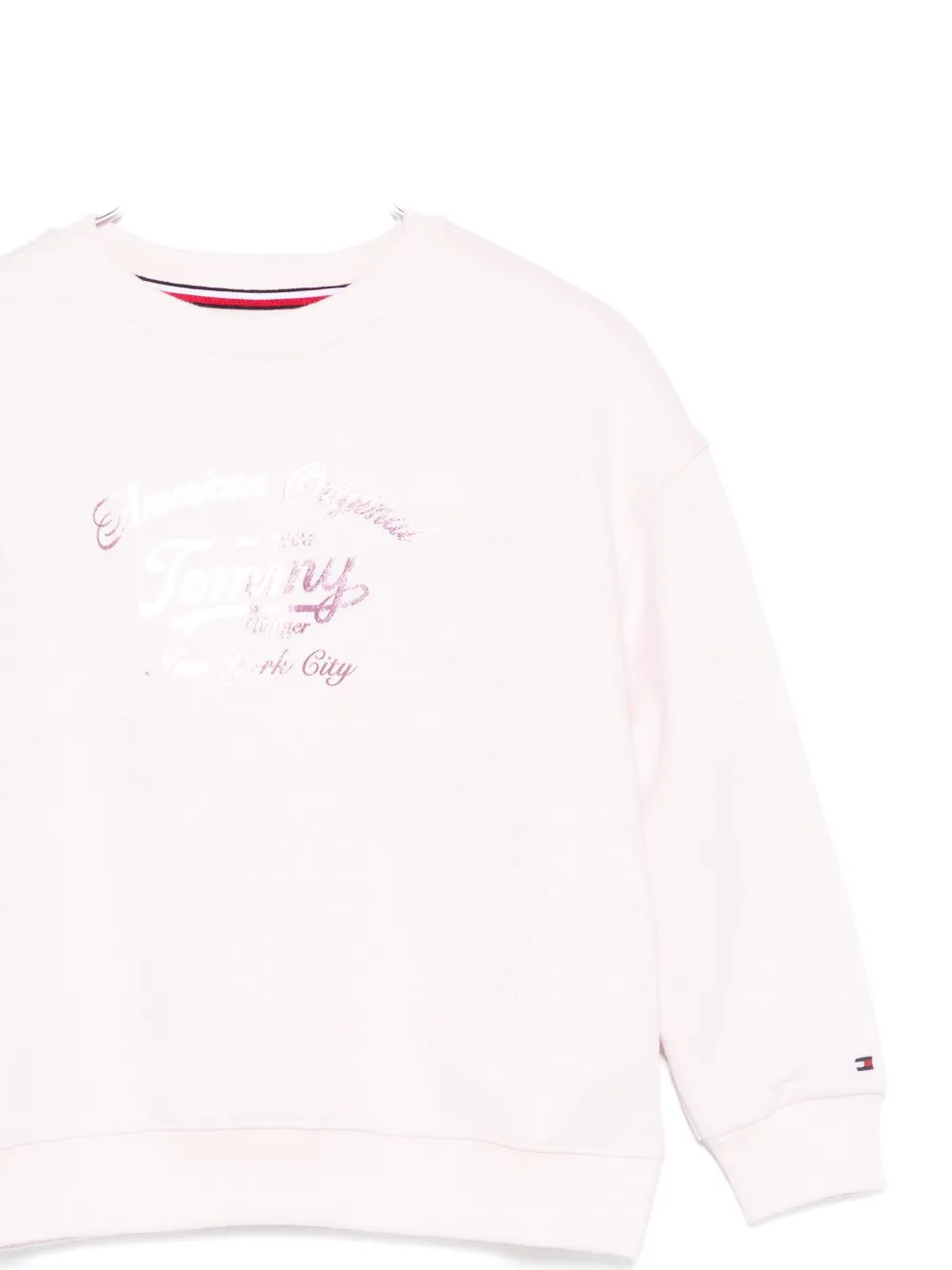 Tommy Hilfiger Junior Sweater met logoprint en langemouwen Roze