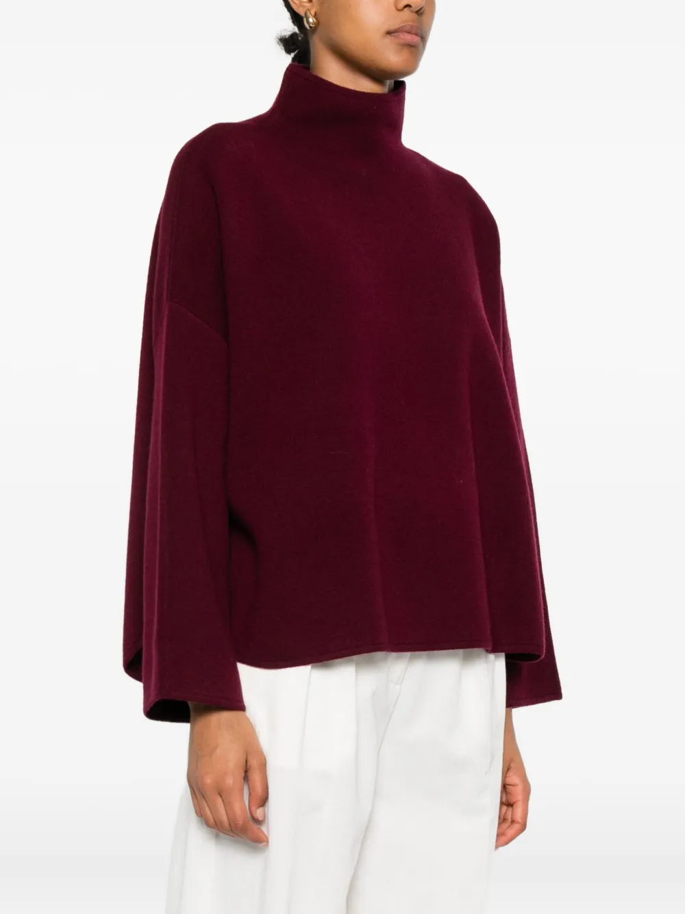 Allude Trui met hoge hals Rood