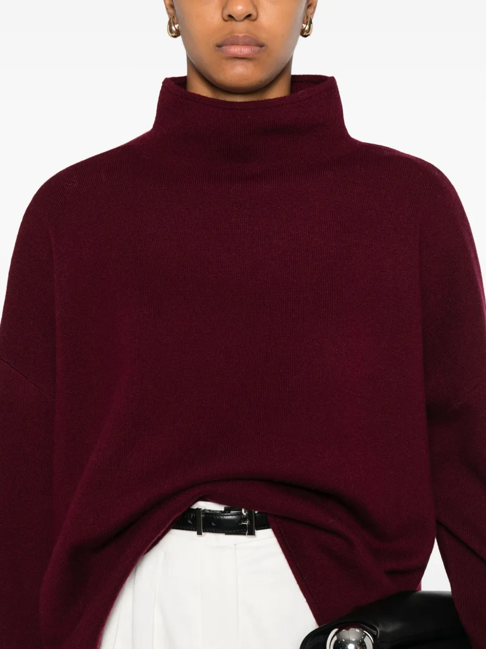 Allude Trui met hoge hals Rood