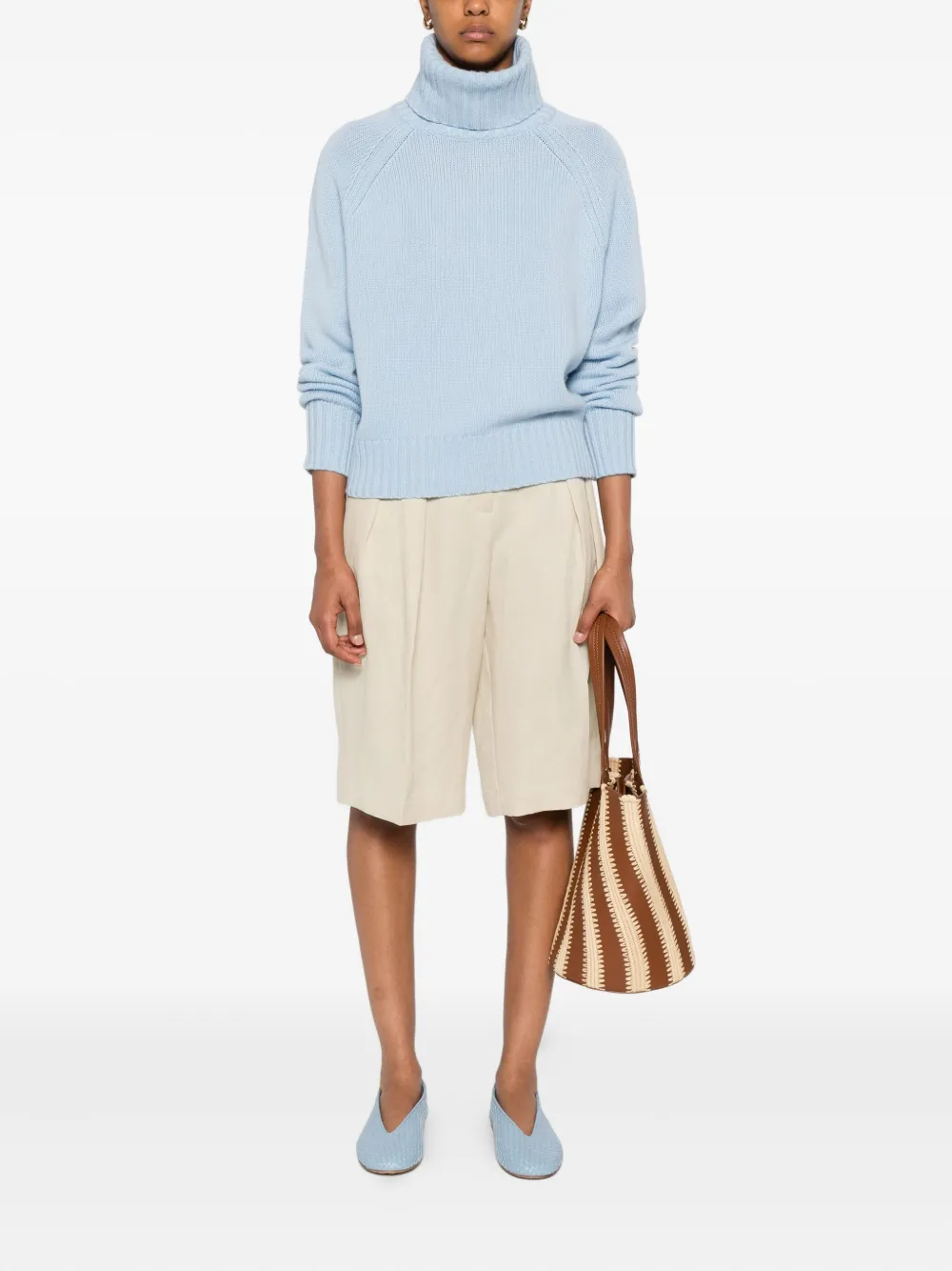 Allude Coltrui van kasjmiermix Blauw