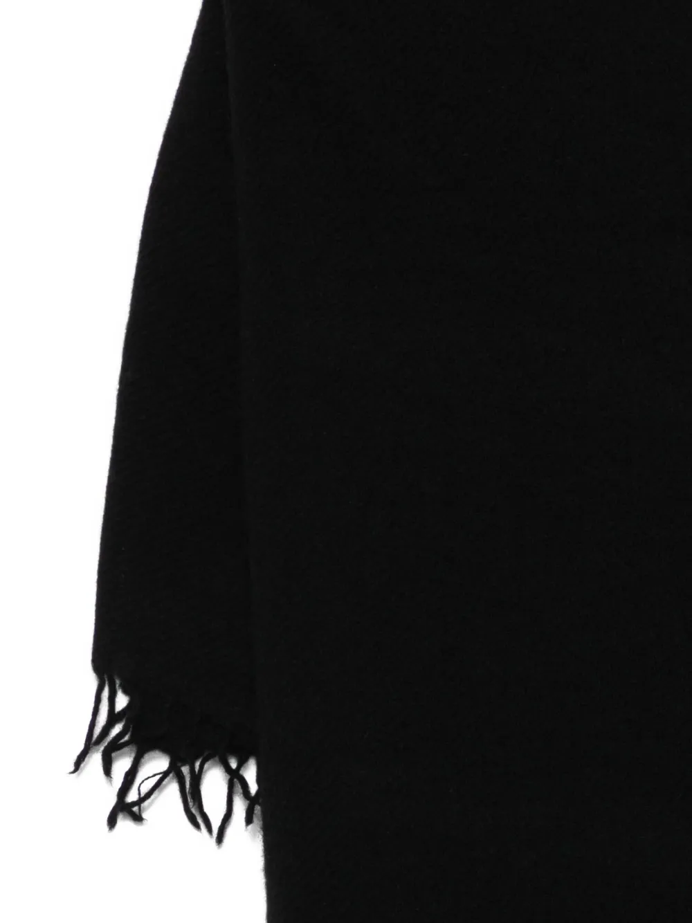 Allude fringed cashmere scarf - Zwart